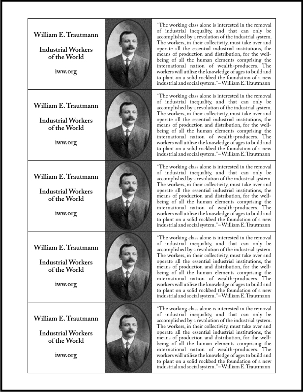 William E. Trautmann Silent Agitator